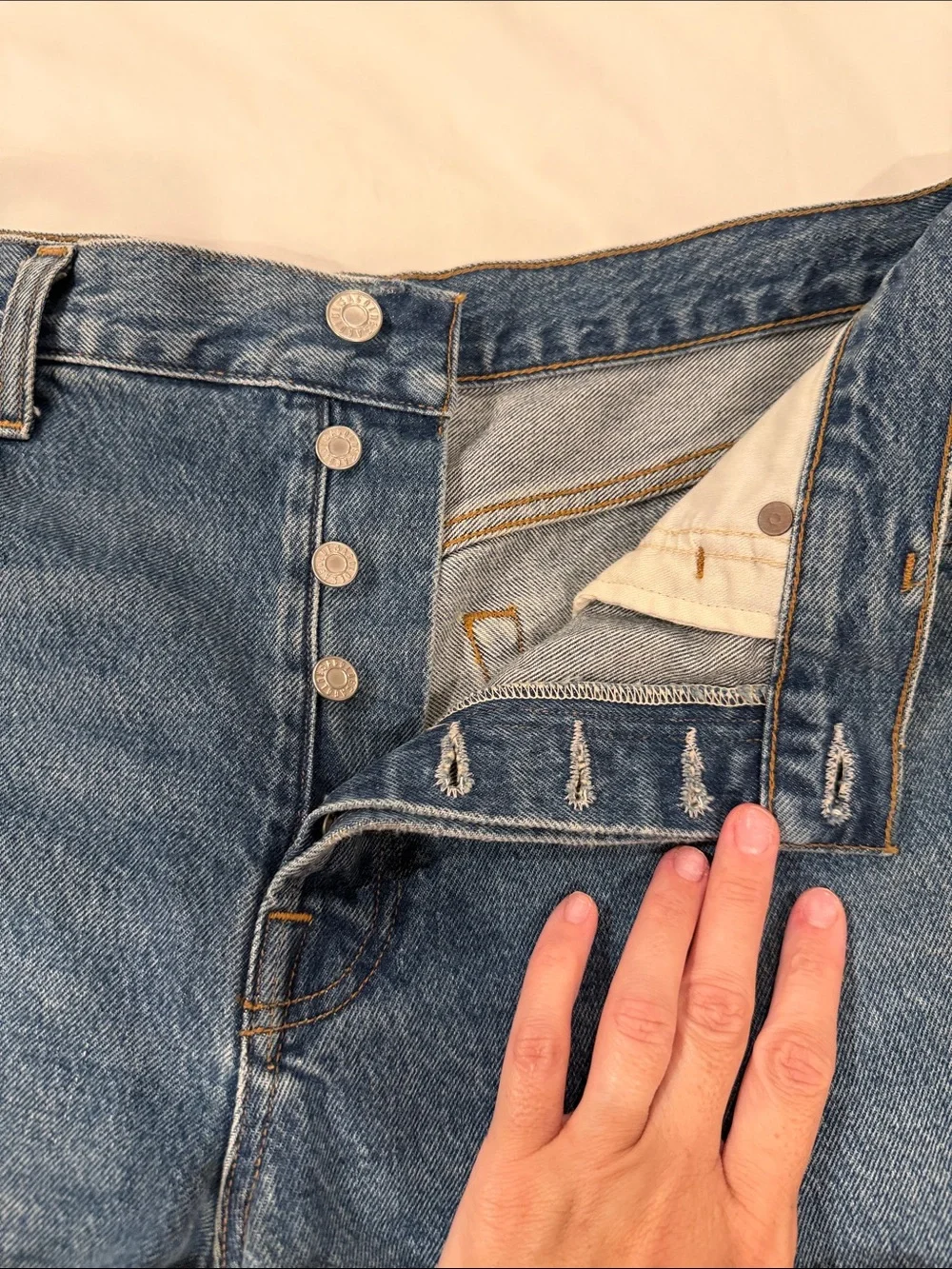 Agolde Dark Blue Cutoff Parker long Denim Shorts 32